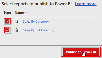 Selecting SSRS reports to Migrate to Power BI
